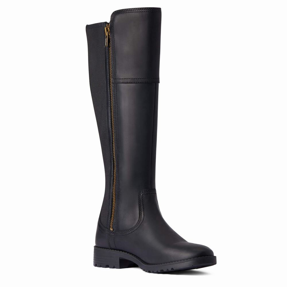 Black Ariat Sutton II Waterproof Women's Dress Boots | JYNQ38426