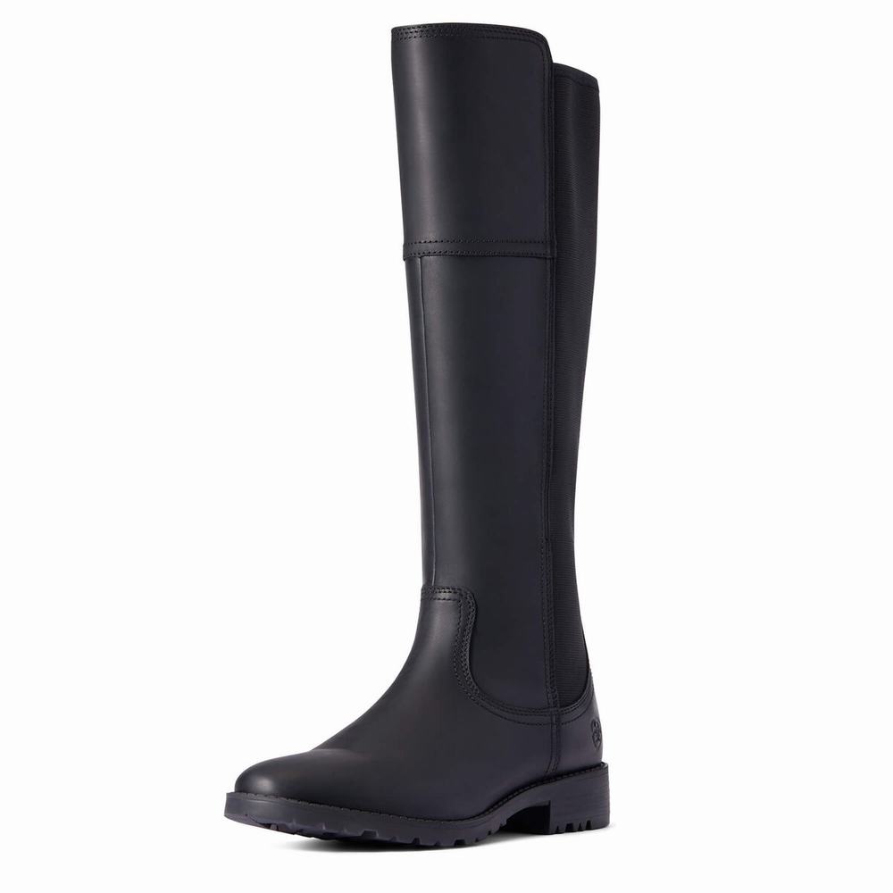 Black Ariat Sutton II Waterproof Women\'s Dress Boots | JYNQ38426