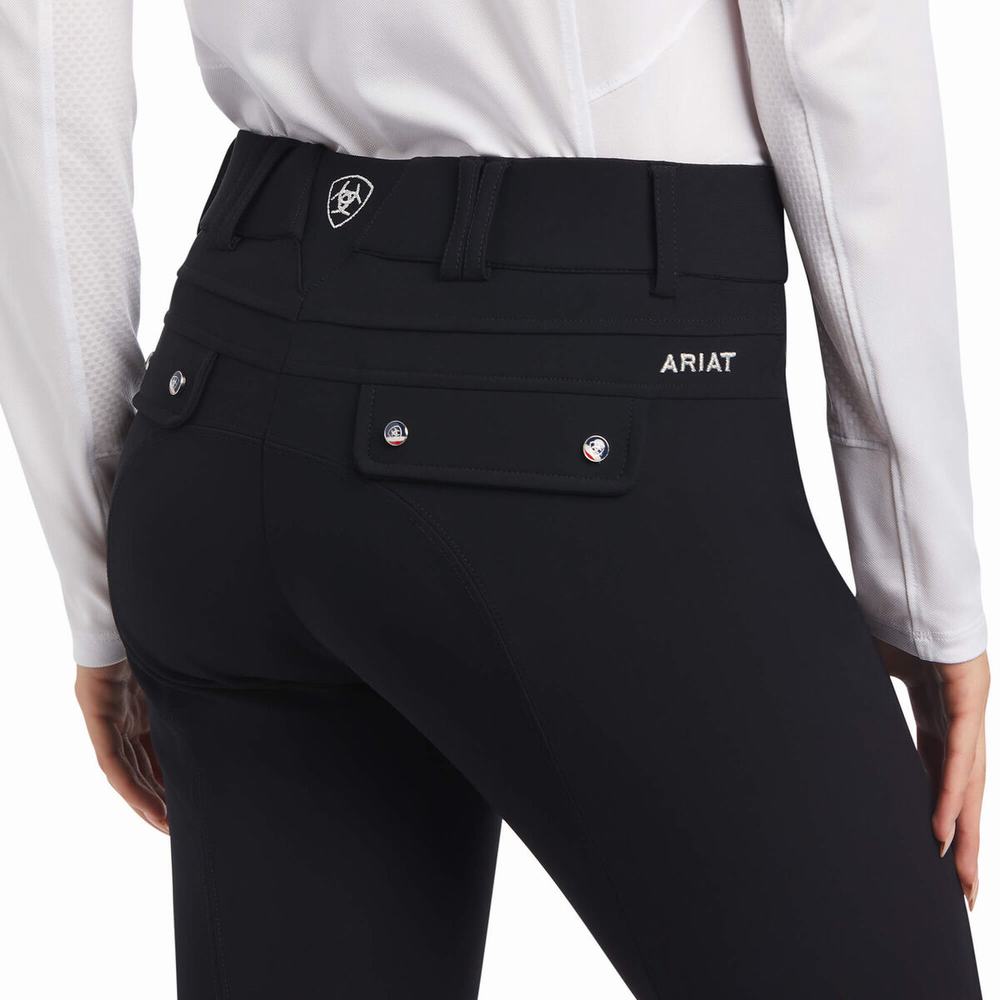 Black Ariat Tri Factor Grip Women's Pants | MSCX32540