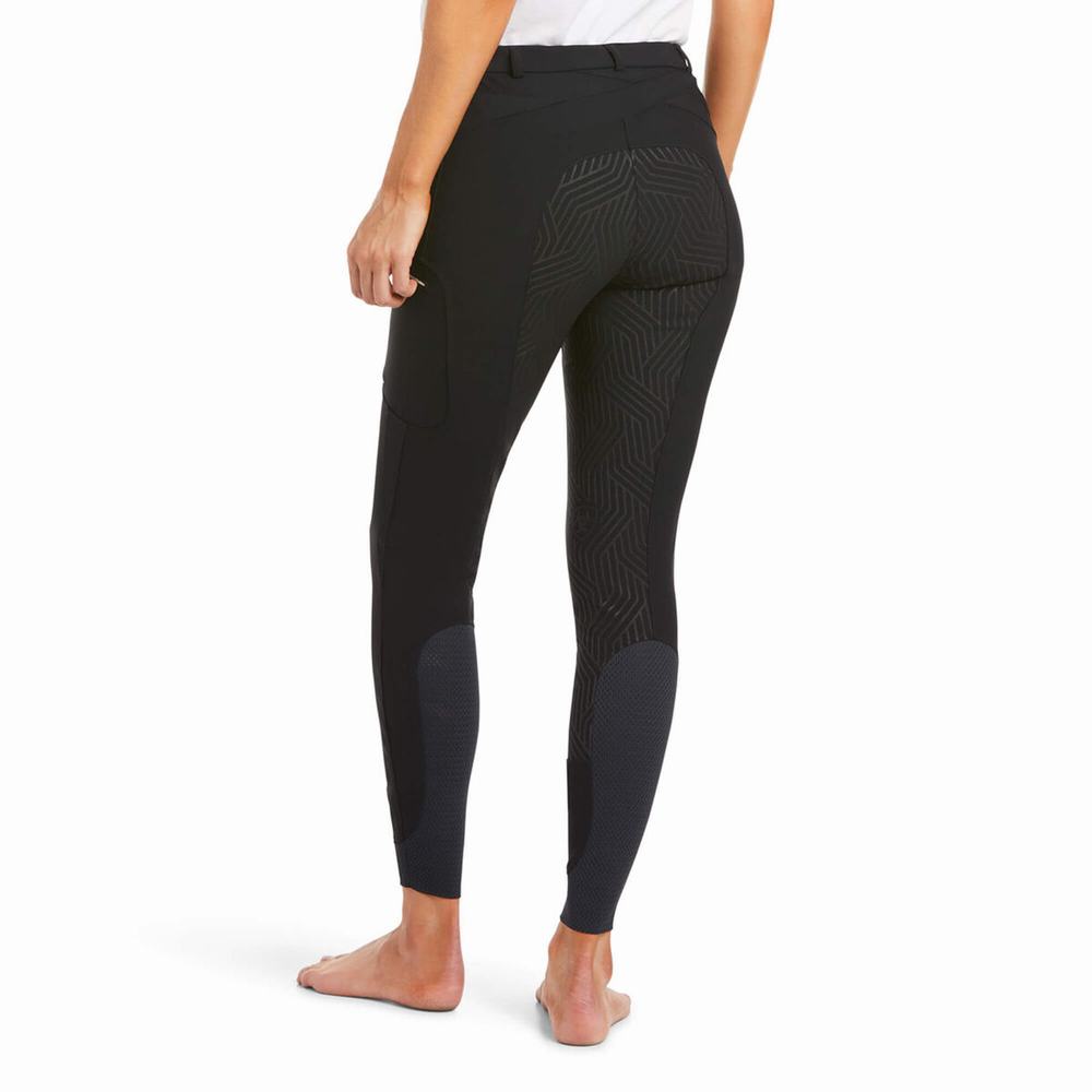 Black Ariat Triton Grip Full Seat Breech Women's Pants | ASFM83547