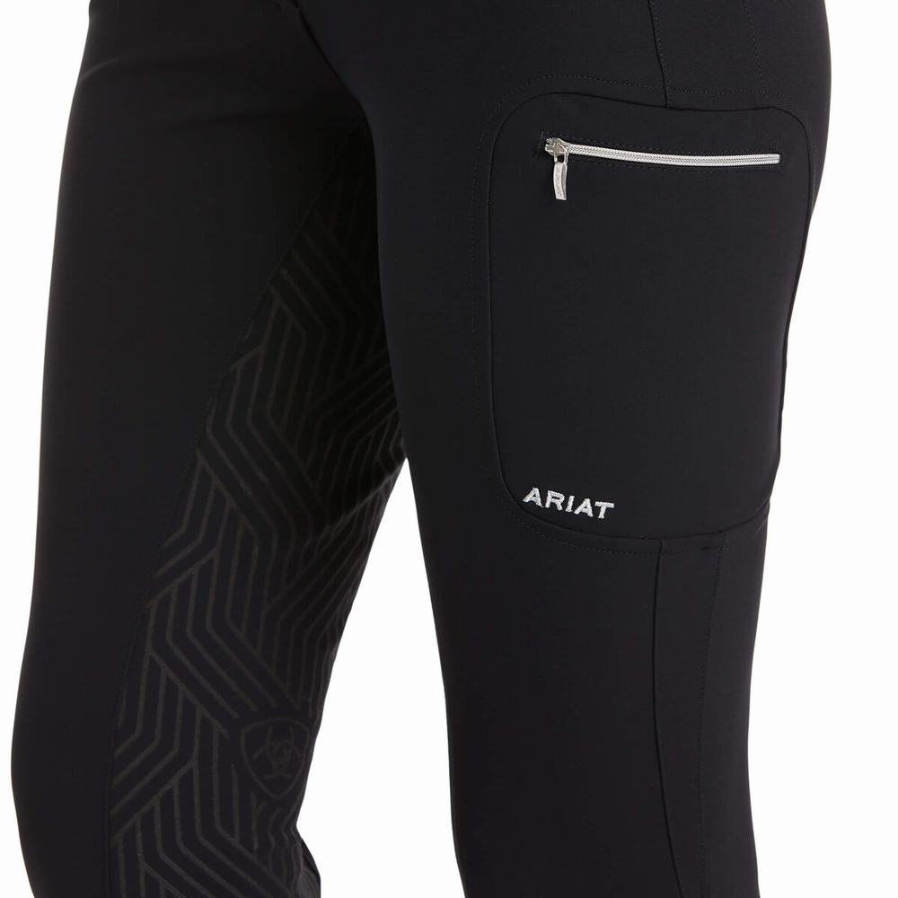 Black Ariat Triton Grip Full Seat Breech Women's Pants | ASFM83547