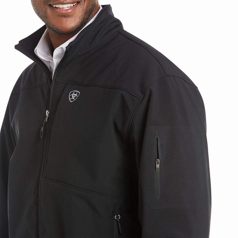 Black Ariat Vernon 2.0 Softshell Men's Jackets | HJYL78409