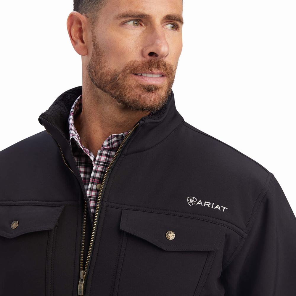 Black Ariat Vernon Sherpa Men's Jackets | YXFW37168