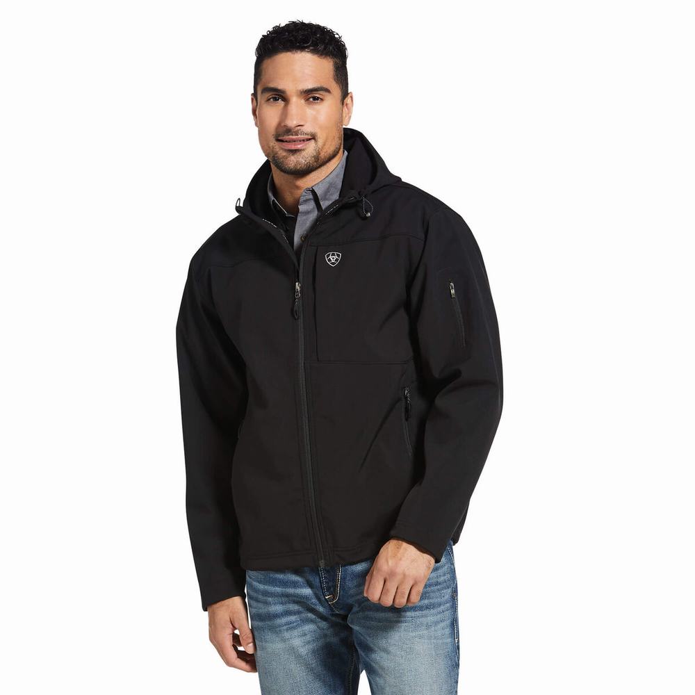 Black Ariat Vernon Softshell Water Resistant Men\'s Jackets | SMJN54362