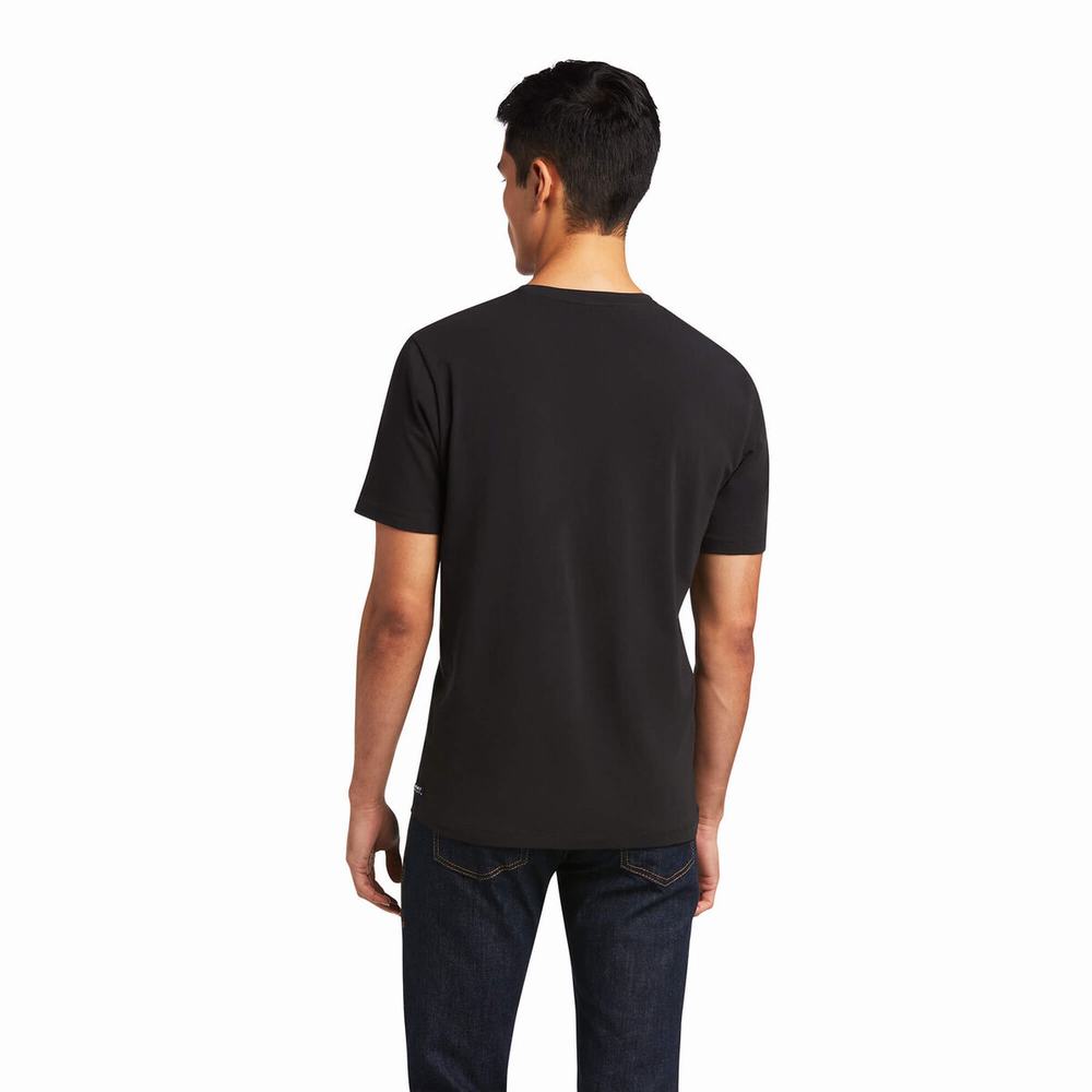 Black Ariat Vertical Logo Men's English Riding | IEXK26814