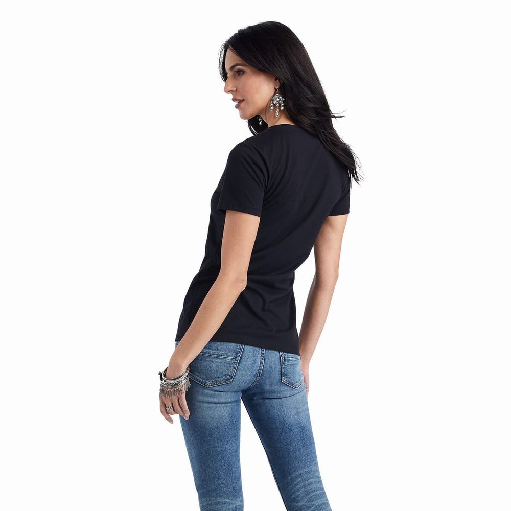 Black Ariat Wild Heart Women's Tops | MEYL46351