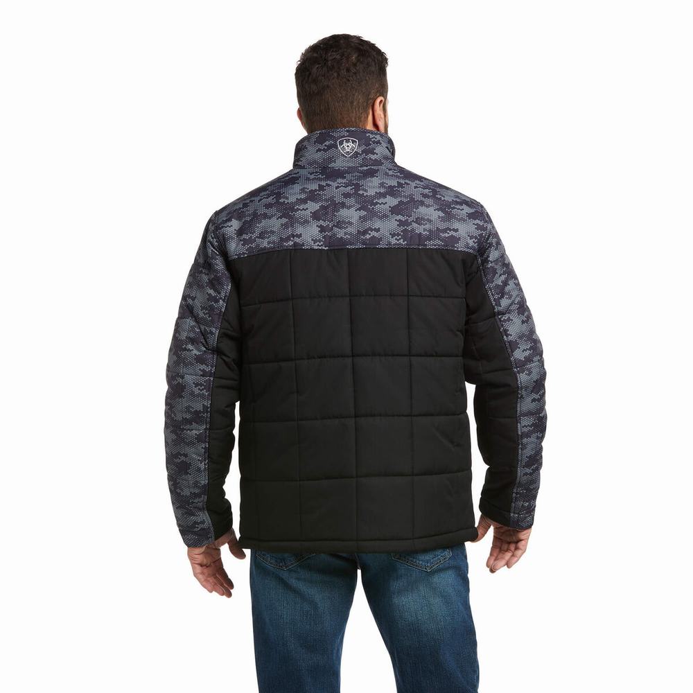 Black Camo Ariat Crius Insulated Men's Jackets | TRKW82961