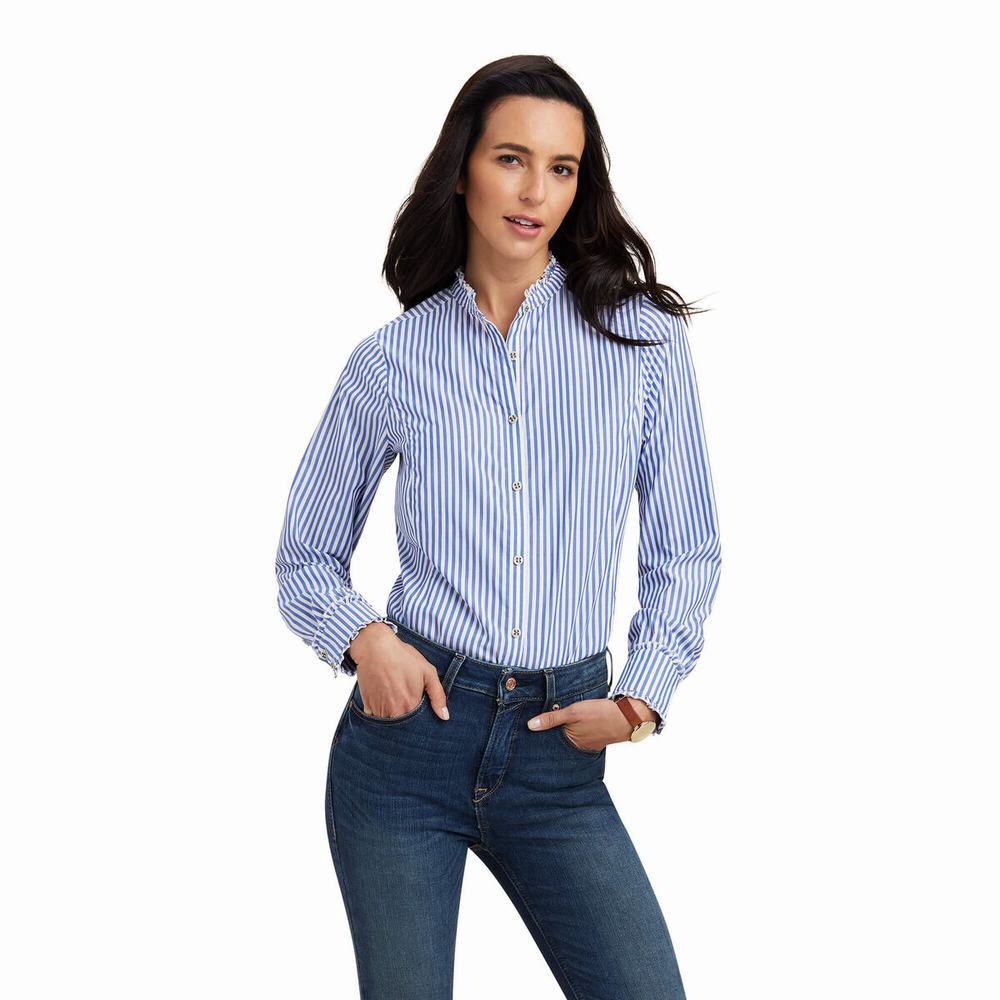 Blue Ariat Clarion Women\'s Tops | YULA13792