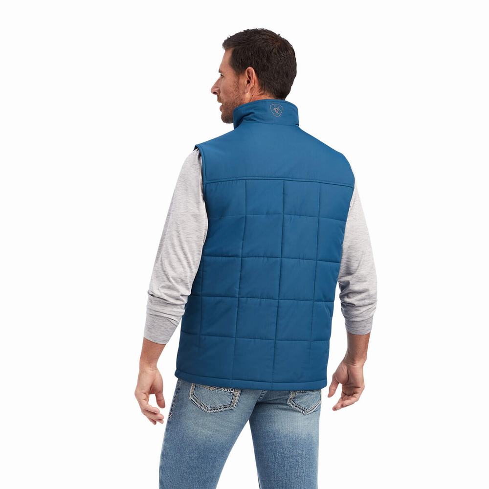 Blue Ariat Crius Insulated Men's Jackets | GVXQ52714