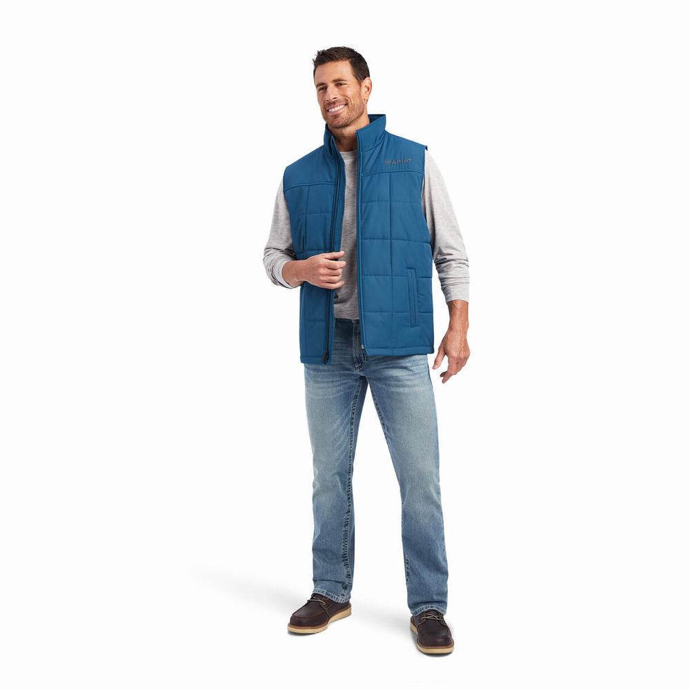 Blue Ariat Crius Insulated Men's Jackets | GVXQ52714