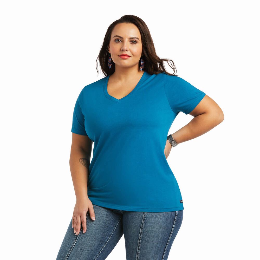 Blue Ariat Element Women's Tops | MVYB98270