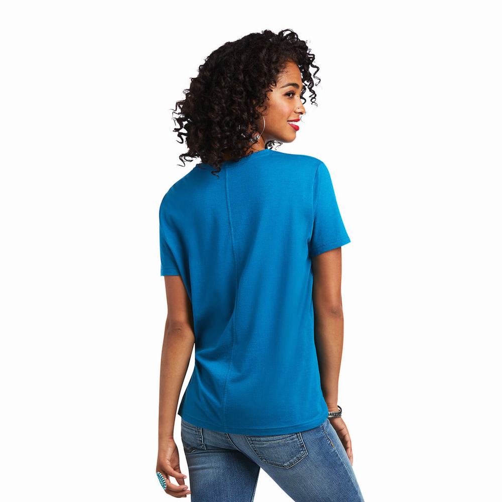 Blue Ariat Element Women's Tops | MVYB98270