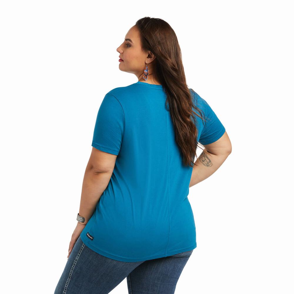 Blue Ariat Element Women's Tops | MVYB98270