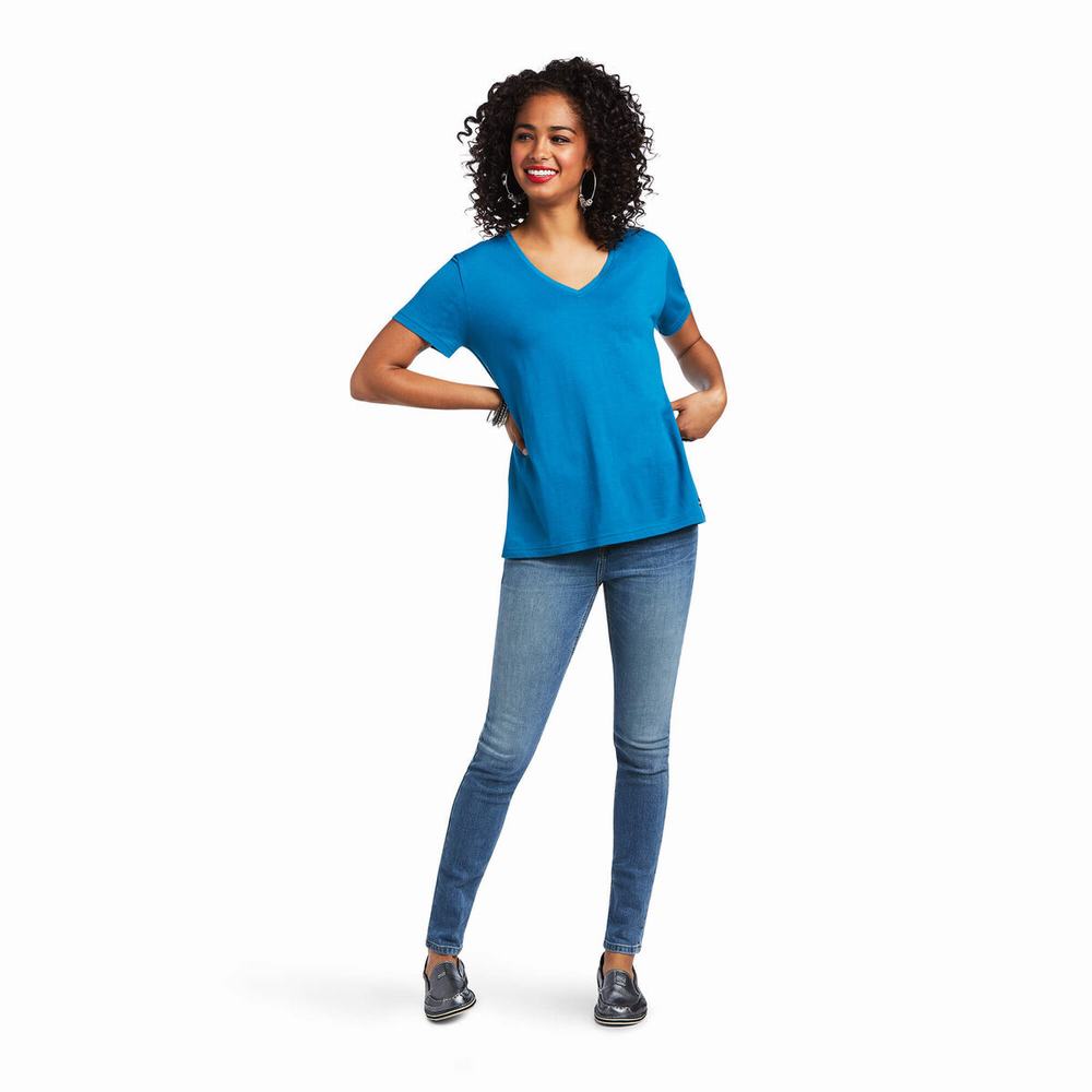 Blue Ariat Element Women's Tops | MVYB98270