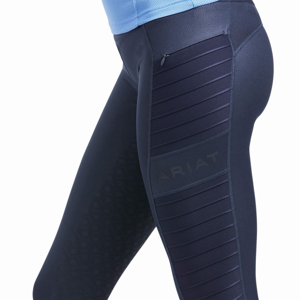 Blue Ariat Eos Moto Full Seat Women's Pants | ASUR32546