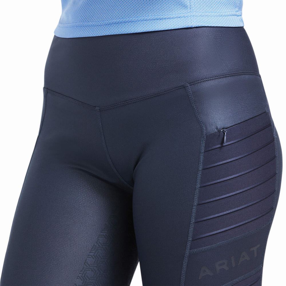 Blue Ariat Eos Moto Full Seat Women's Pants | ASUR32546