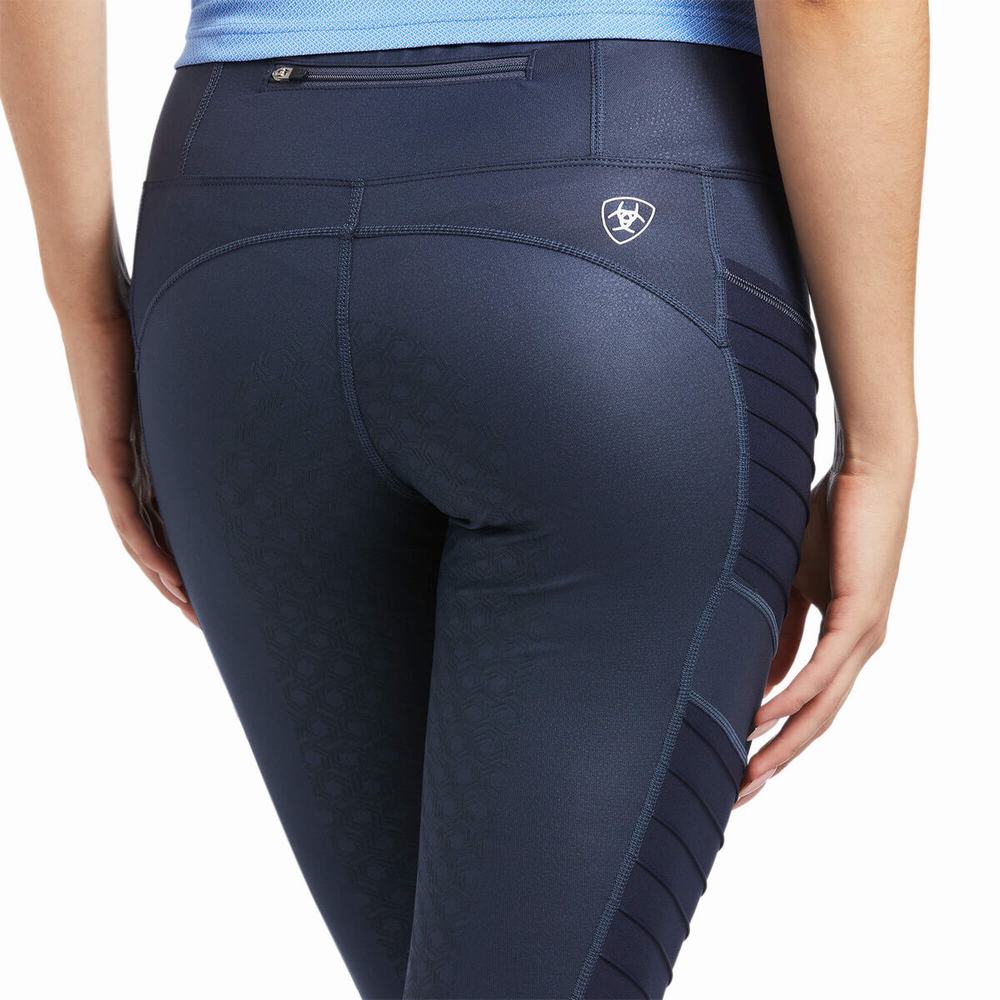 Blue Ariat Eos Moto Full Seat Women's Pants | ASUR32546