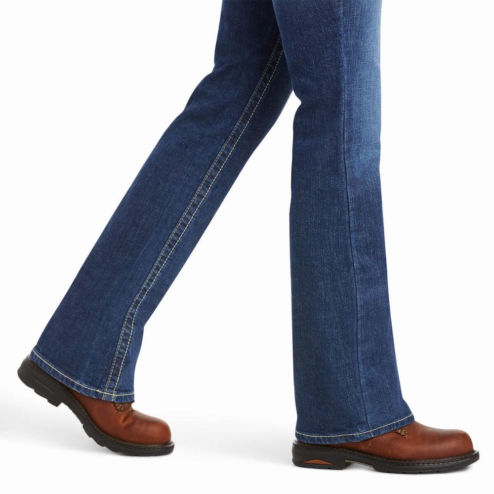 Blue Ariat FR DuraStretch Basic Cut Women's Jeans | ODFQ43291