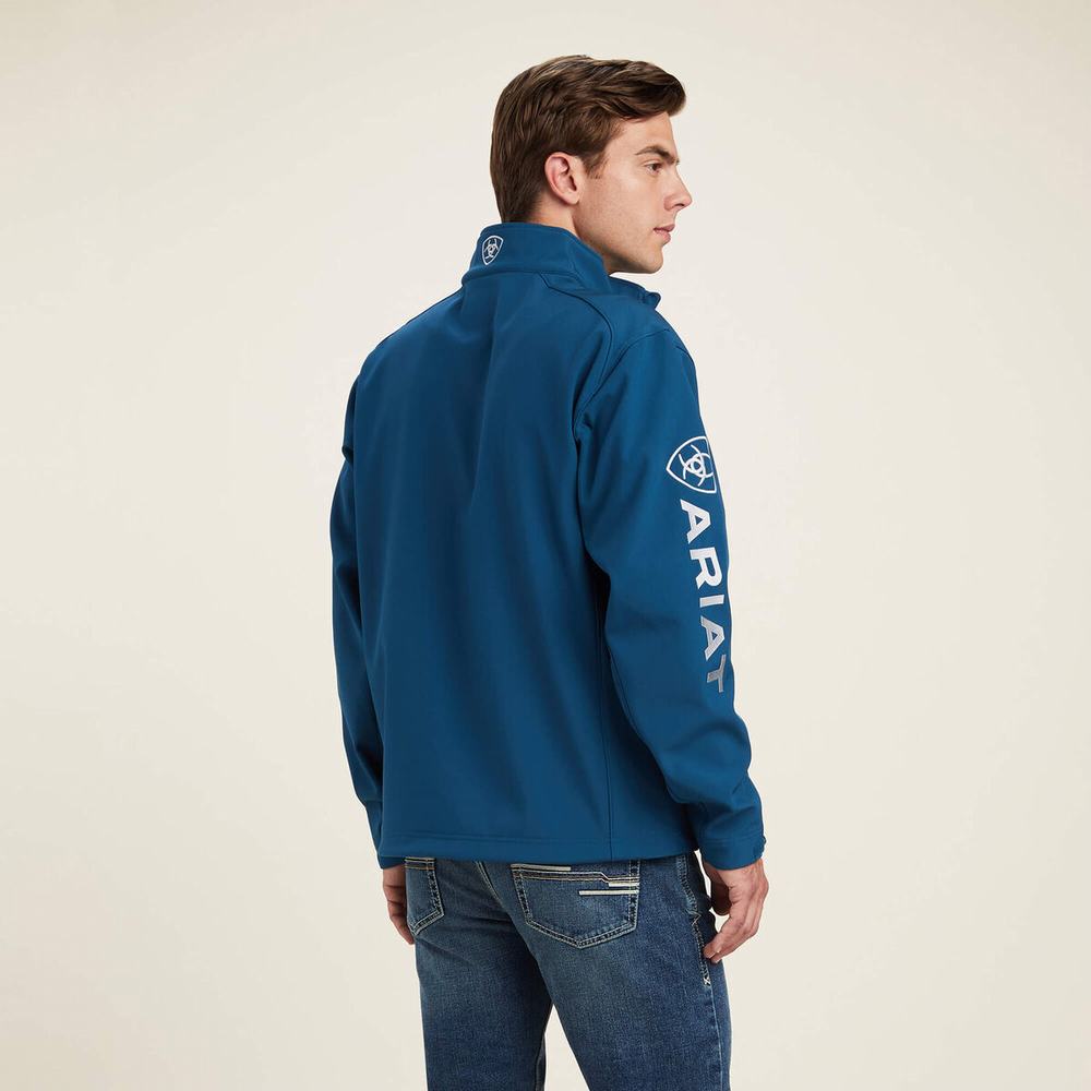 Blue Ariat Logo 2.0 Softshell Men's Jackets | LSPR64798