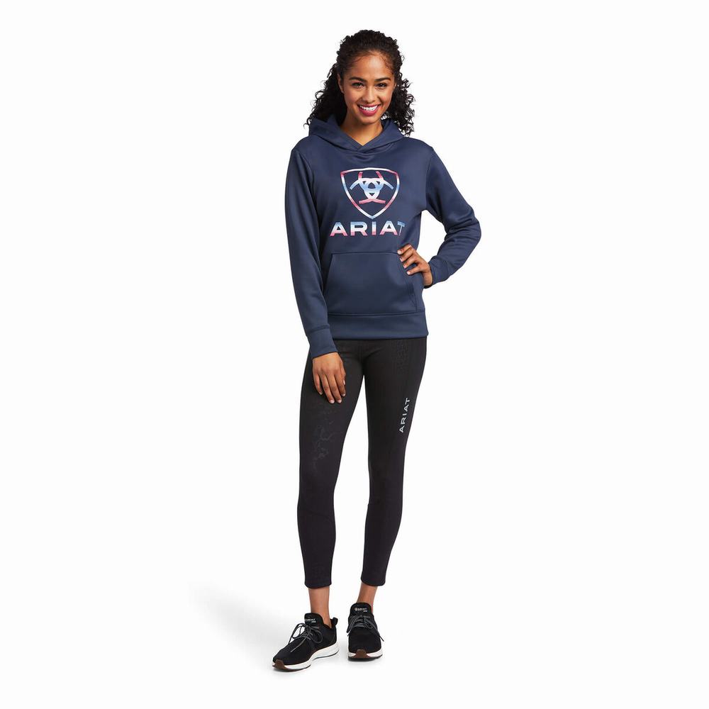 Blue Ariat TEK Women's Hoodies | OJSG51982