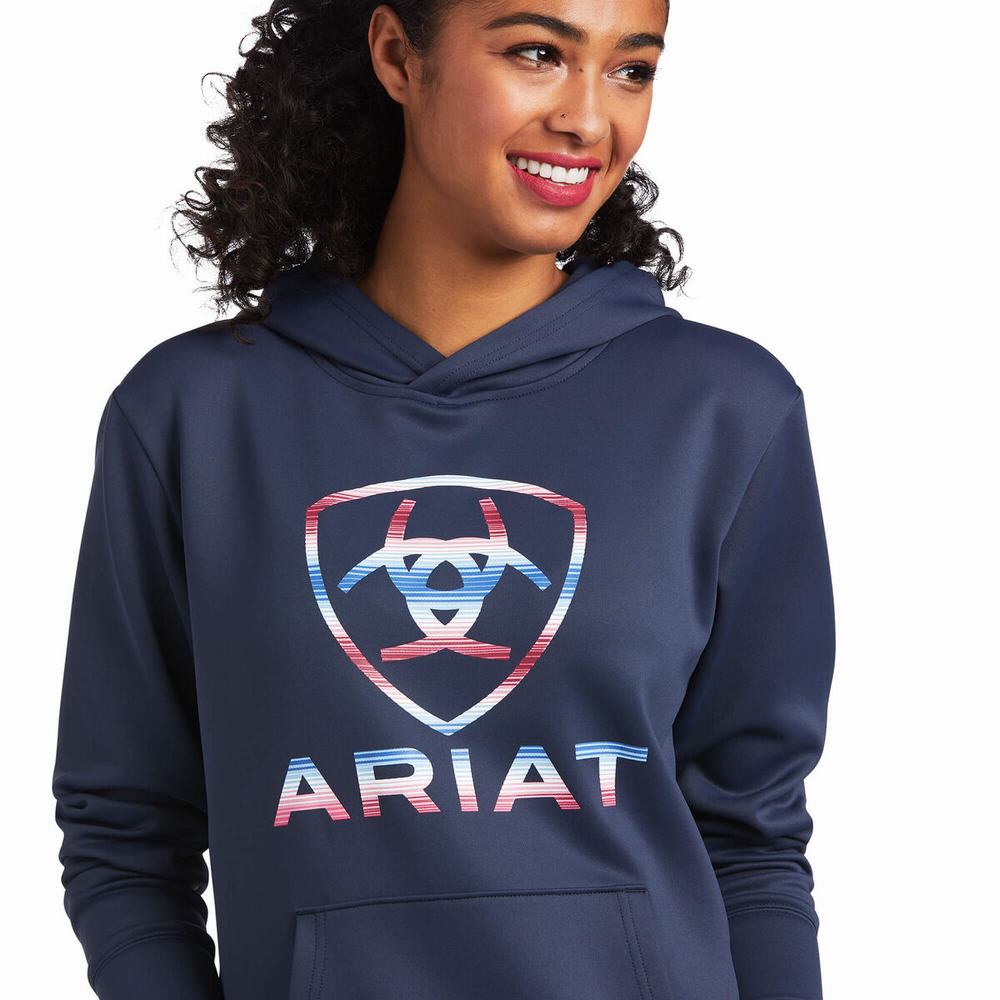 Blue Ariat TEK Women's Hoodies | OJSG51982