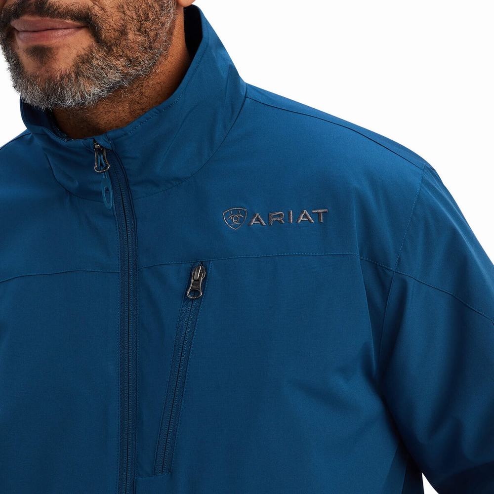 Blue Ariat Tek Flex Men's Jackets | FMGE92561