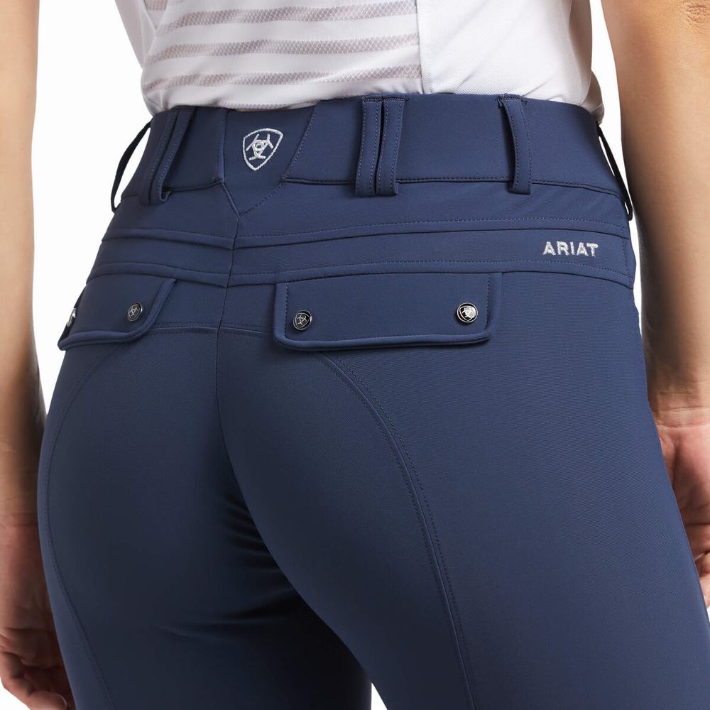 Blue Ariat Tri Factor Grip Women's Pants | XFUZ07496