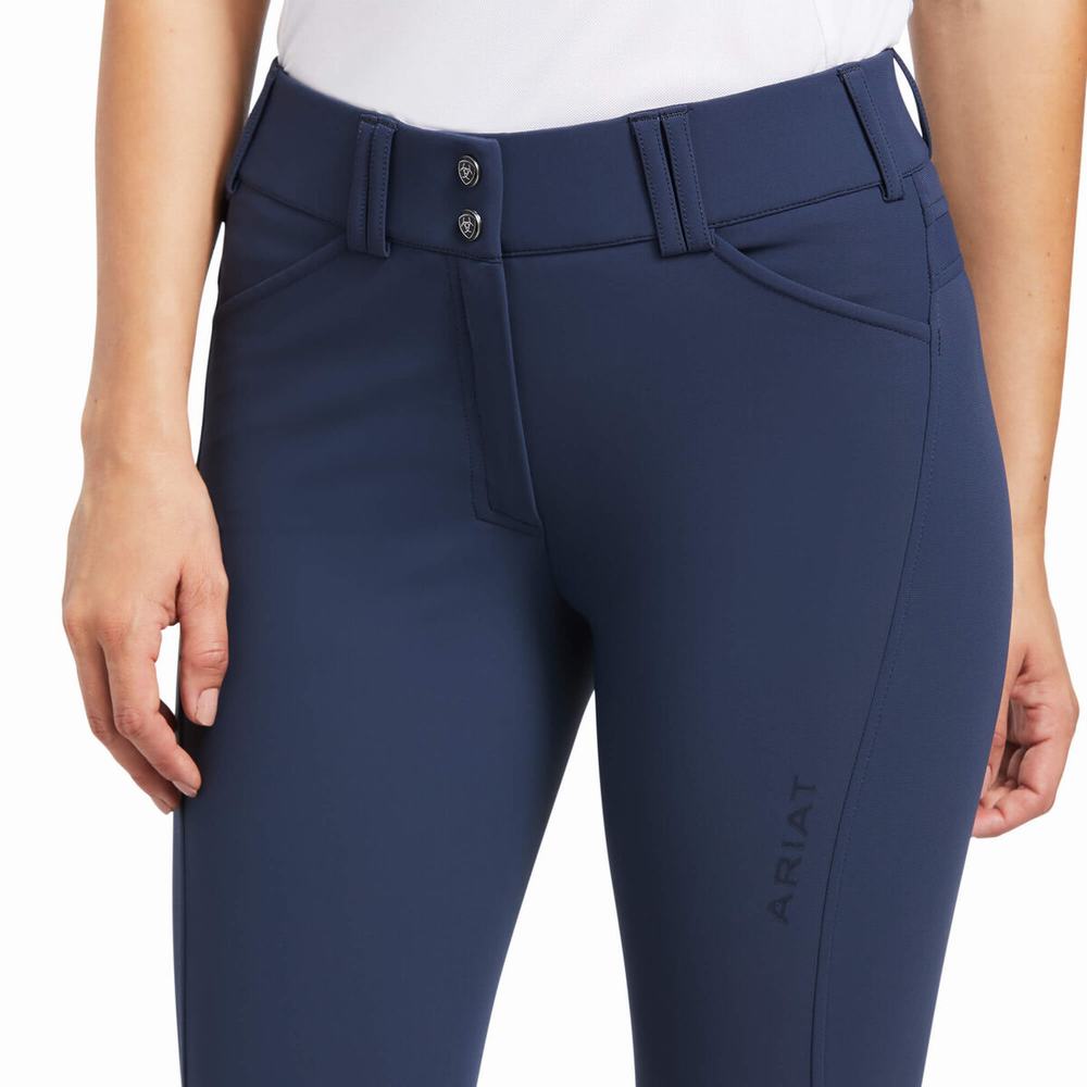 Blue Ariat Tri Factor Grip Women's Pants | XFUZ07496