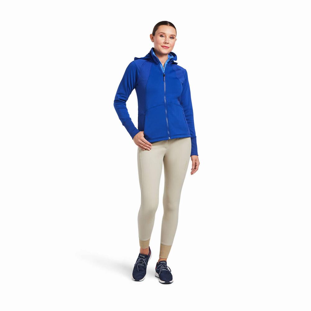 Blue Ariat Wilde Full Zip Women's Hoodies | CWXN14576