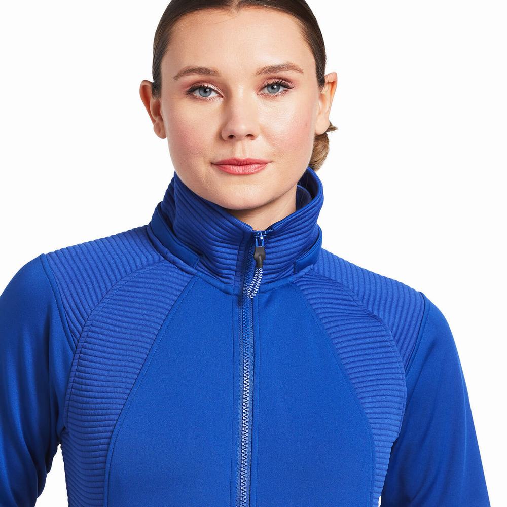 Blue Ariat Wilde Full Zip Women's Hoodies | CWXN14576