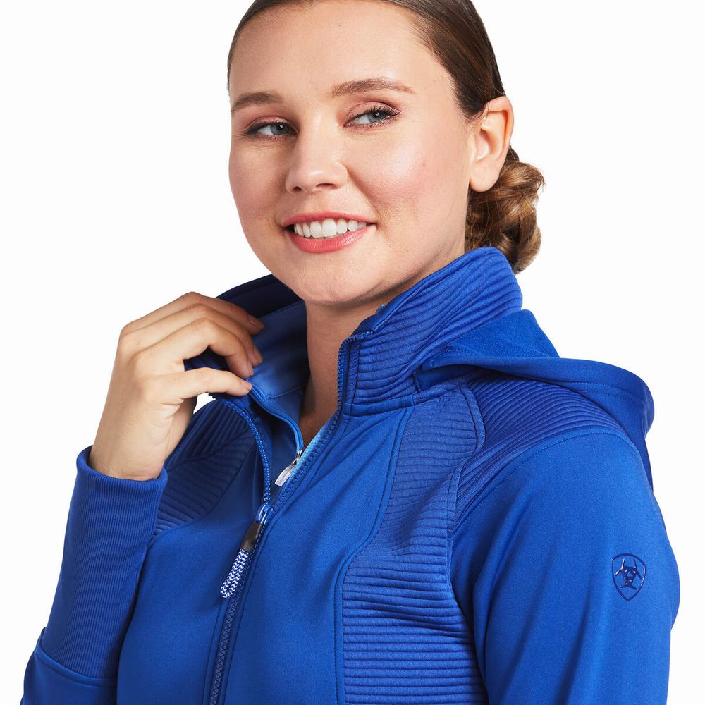 Blue Ariat Wilde Full Zip Women's Hoodies | CWXN14576