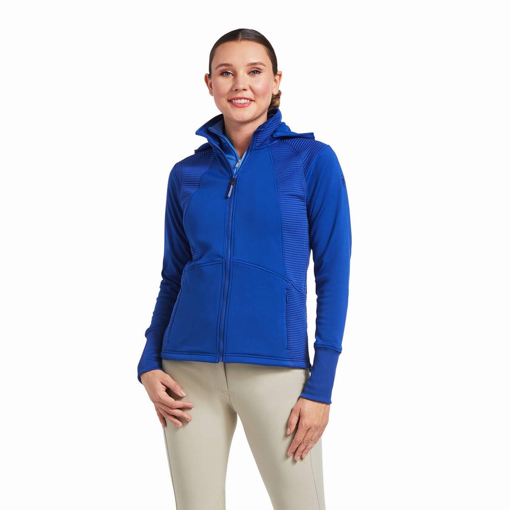 Blue Ariat Wilde Full Zip Women\'s Hoodies | CWXN14576