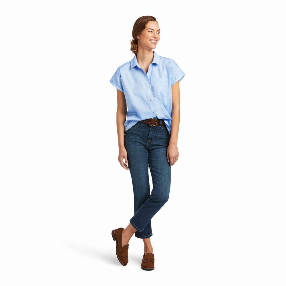 Blue Ariat Zenith Women's Tops | THAY59240