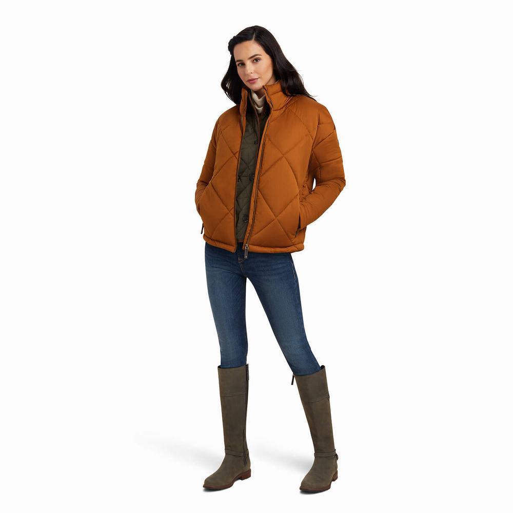 Brown Ariat Adena Insulated Women's Jackets | SDUN74531