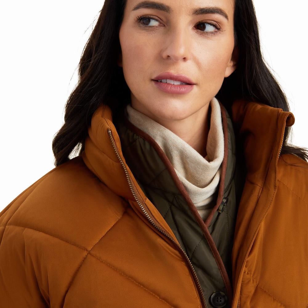 Brown Ariat Adena Insulated Women's Jackets | SDUN74531