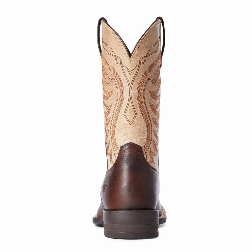 Brown Ariat Amos Men's Western Boots | VDRO21368