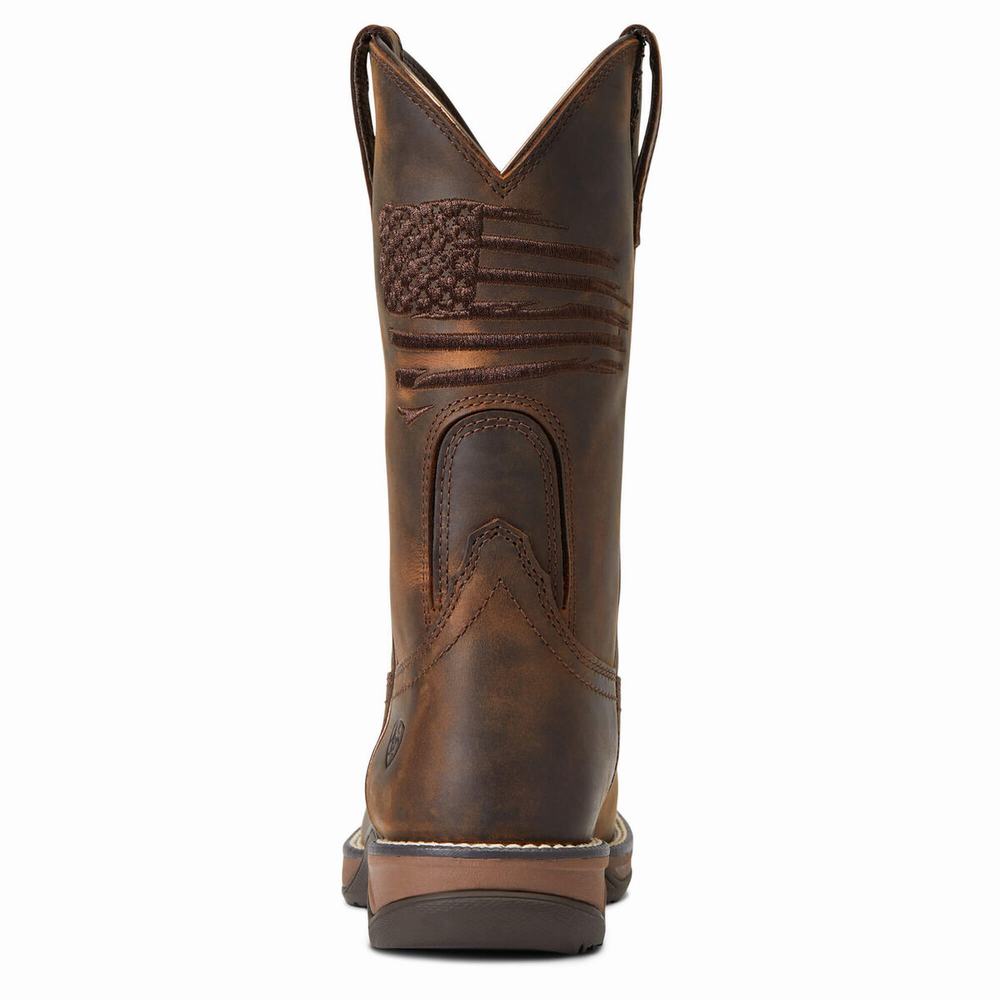 Brown Ariat Anthem Patriot Women's Western Boots | BZGL48702