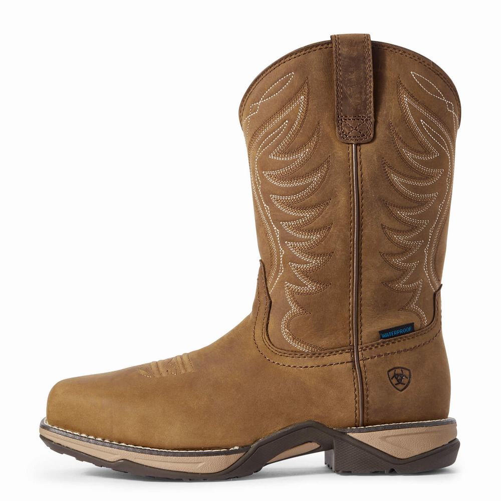 Brown Ariat Anthem Waterproof Composite Toe Women's Waterproof Boots | YJID31458