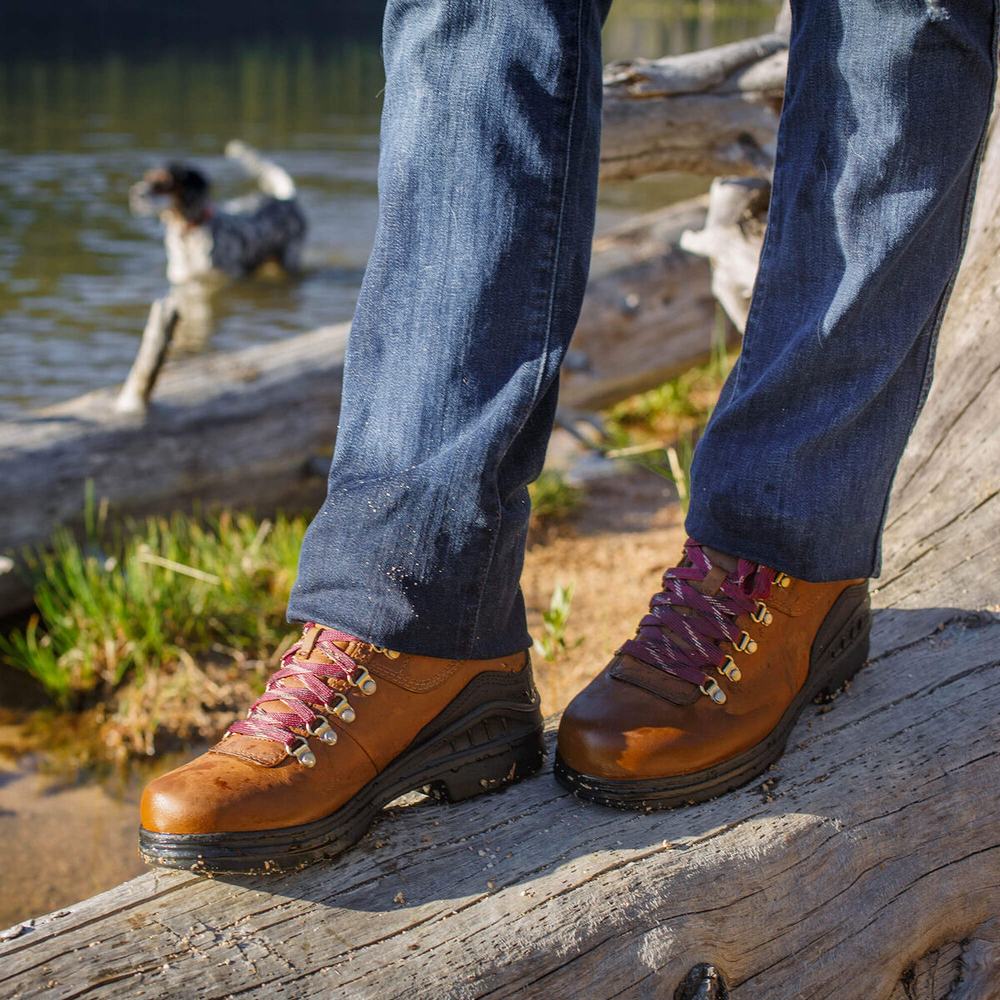 Brown Ariat Barnyard Lace Waterproof Women's Hiking Boots | LUOI45938