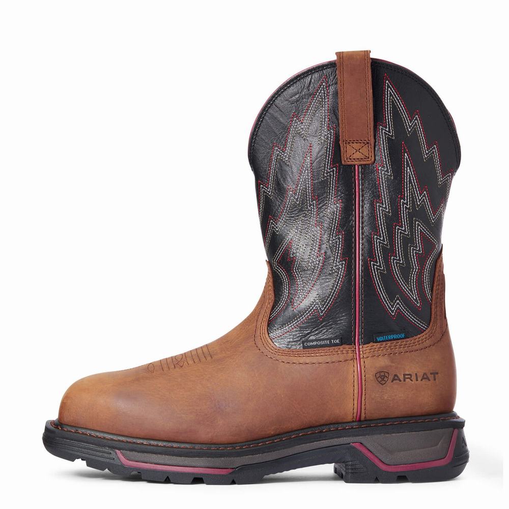 Brown Ariat Big Rig Waterproof Composite Toe Men's Waterproof Boots | VYUE18057