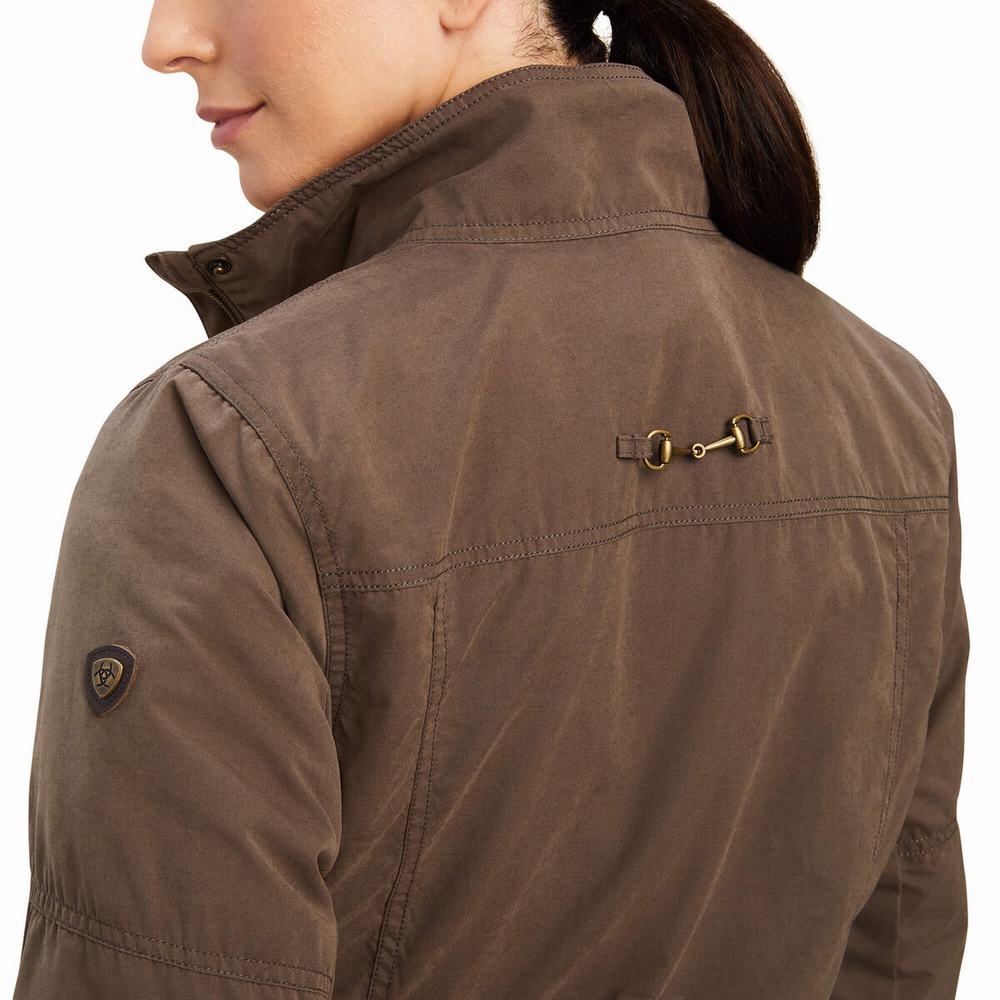 Brown Ariat Calumet Field Women's Jackets | ZCUO02568