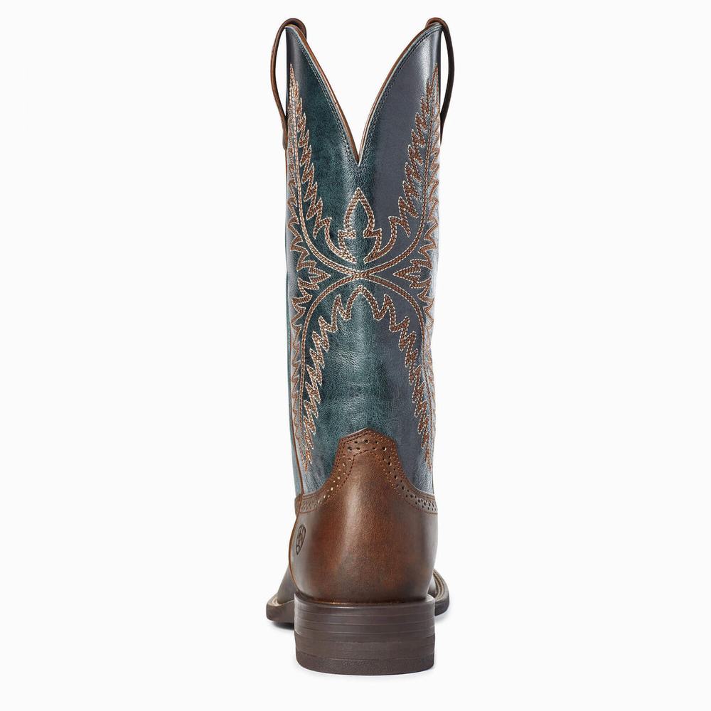 Brown Ariat Caprock Men's Western Boots | EIVO46729