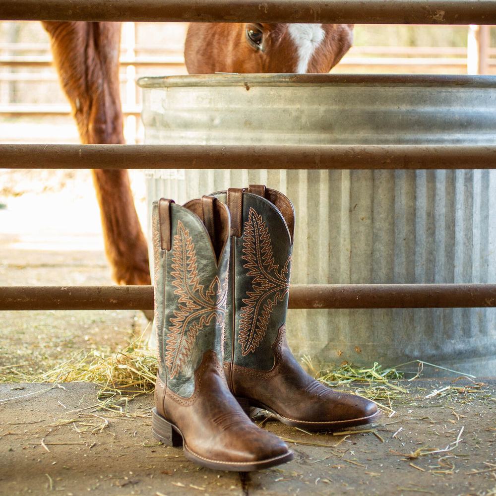 Brown Ariat Caprock Men's Western Boots | EIVO46729