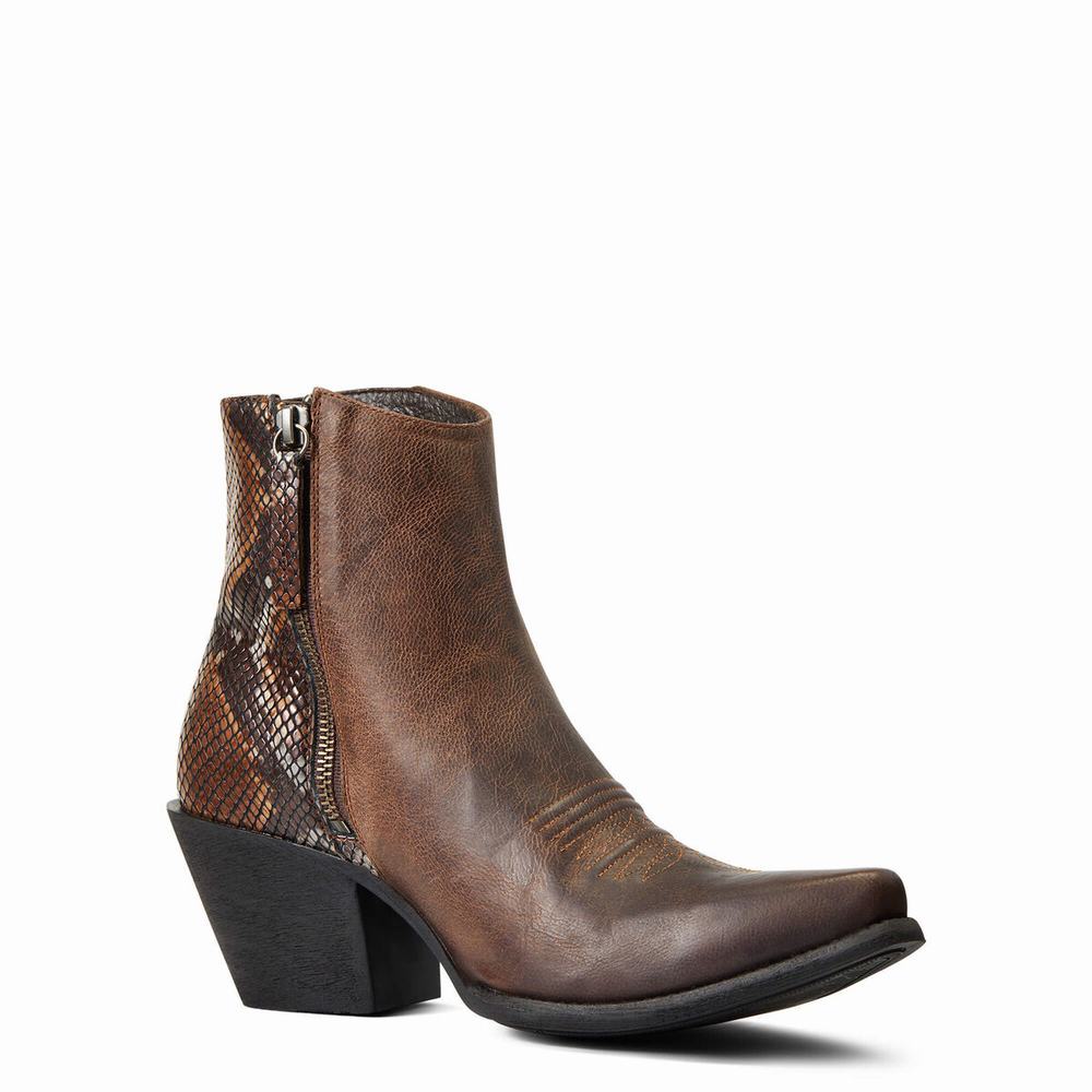 Brown Ariat Carmelita Women's Booties | LVPB61943