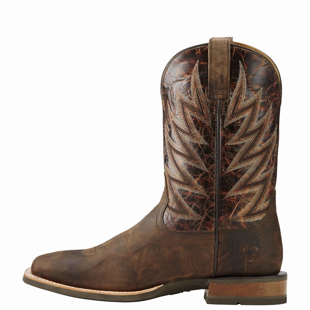 Brown Ariat Challenger Men's Western Boots | RJQP02348