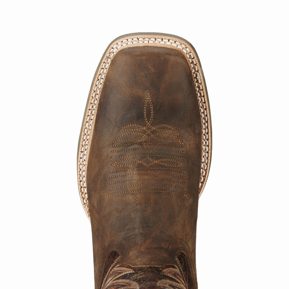 Brown Ariat Challenger Men's Western Boots | RJQP02348