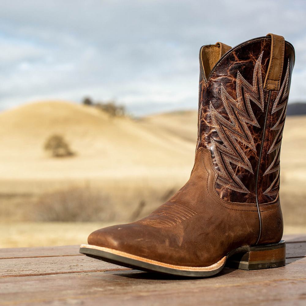 Brown Ariat Challenger Men's Western Boots | RJQP02348