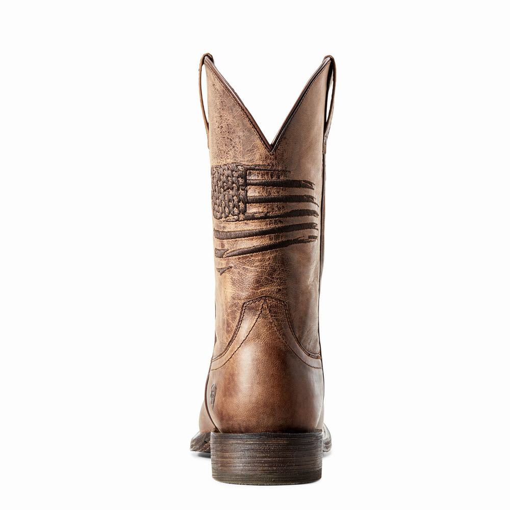 Brown Ariat Circuit Patriot Men's Western Boots | XYCW29836