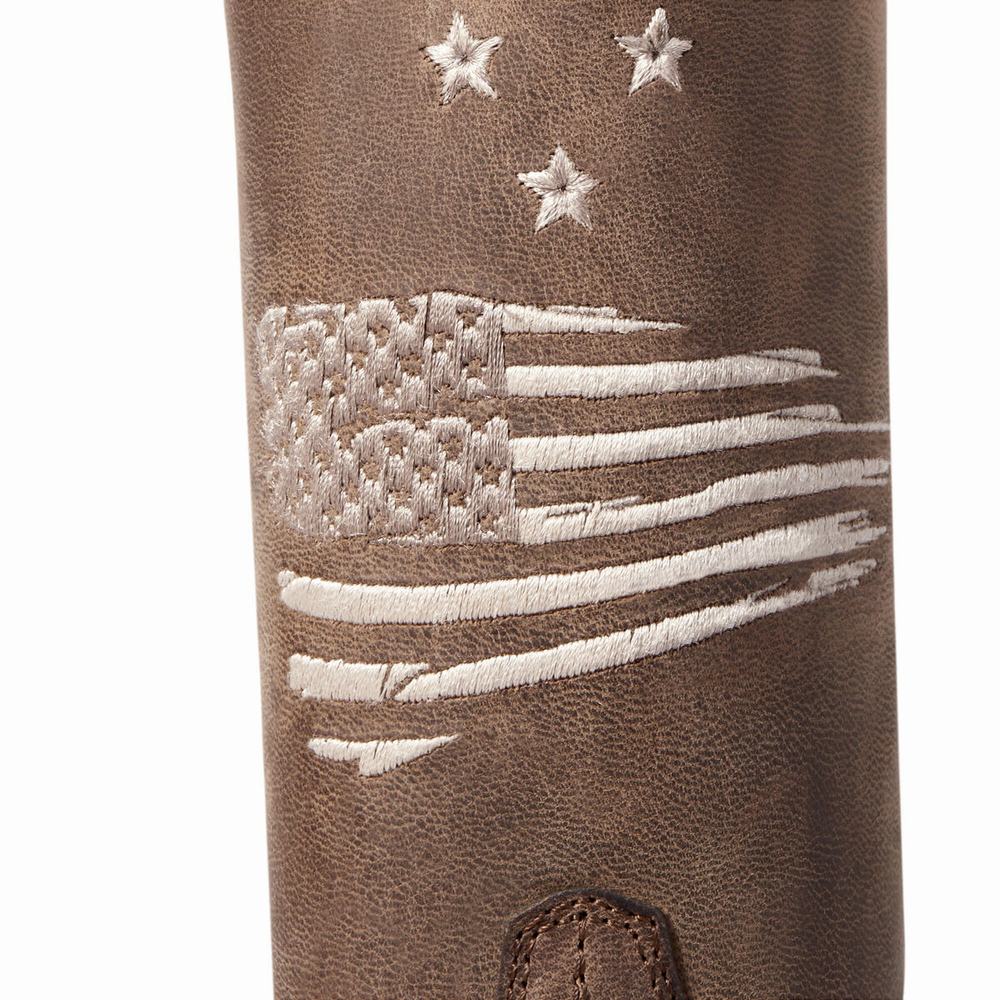 Brown Ariat Circuit Patriot Women's Western Boots | HVKE78506