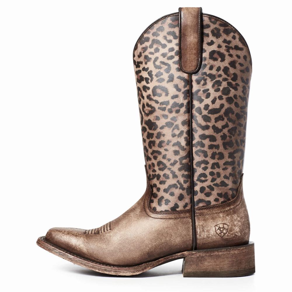 Brown Ariat Circuit Savanna Women's Western Boots | QOBA26048